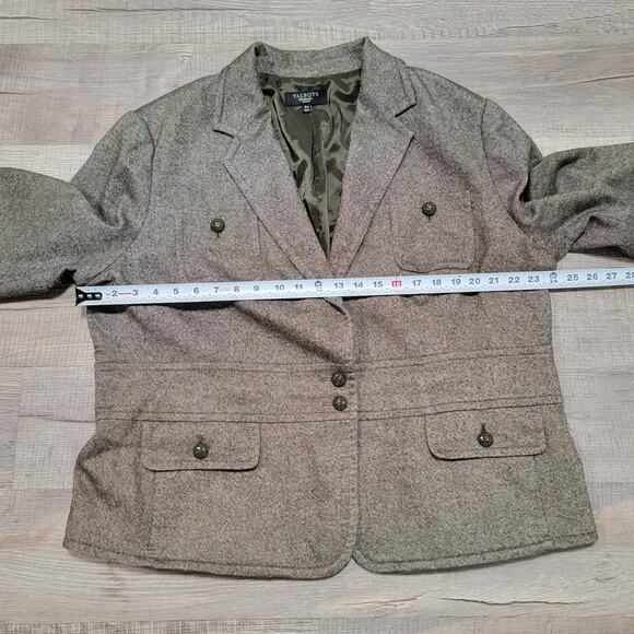 Talbots Plus Size 16W Blazer Jacket Wool Silk Blend Professional Classic Modern - Picture 7 of 8